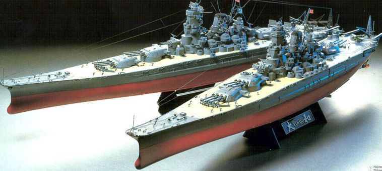 Пластиковые модели "Yamato" и "Musashi"