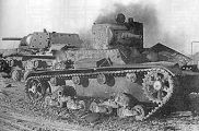 Подбитый танк T-26 образца 1933 г.