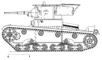 Т-26, боковая проекция
