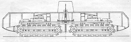 Первый проект танка Суэтера (Англия, март 1915 г.)