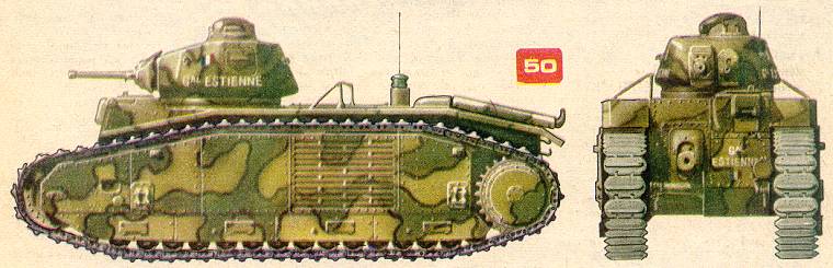 Французский тяжелый танк В-1.