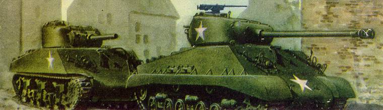 Американские средние танки "шерман" М4А3Е8 (справа) и М4А4