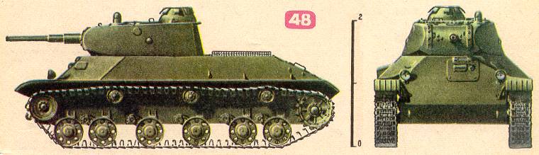 Советский легкий танк Т-50.