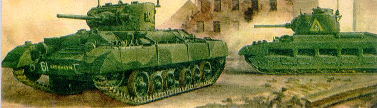 Английские танки - легкий "Валентайн-IV" и средний "Матильда MkIIA"