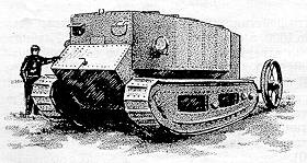 Первый опытный английский танк весом 18 т. (1915 г.)